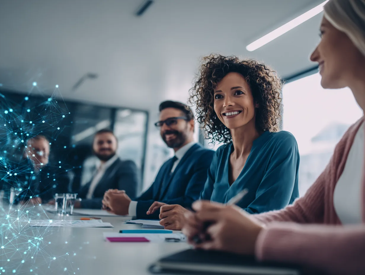 Team im modernen Büro-Workshop, kollaborative Atmosphäre